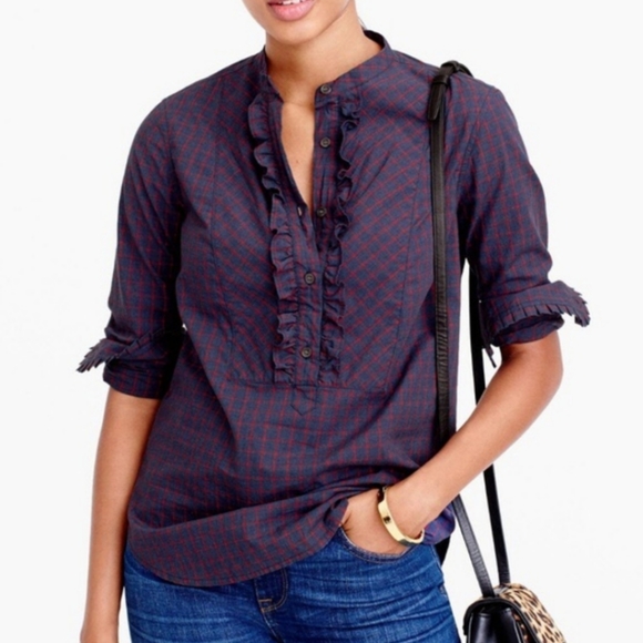 J. Crew Ruffle Top - Picture 1 of 2